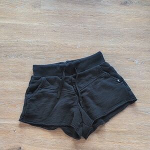 JoyLab Black 100 Percent Cotton Sweat Shorts with Drawstring, XS